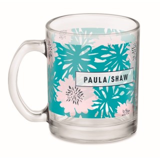 Taza de cristal personalizada